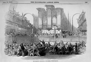 Chartistkonventet i 23 John Street, Fitzroy Square fra "The Illustrated London News", 15. april 1848 af English School